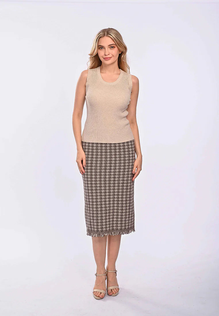 East India Company Arda Machine Knitted Sleeveless Top Raw