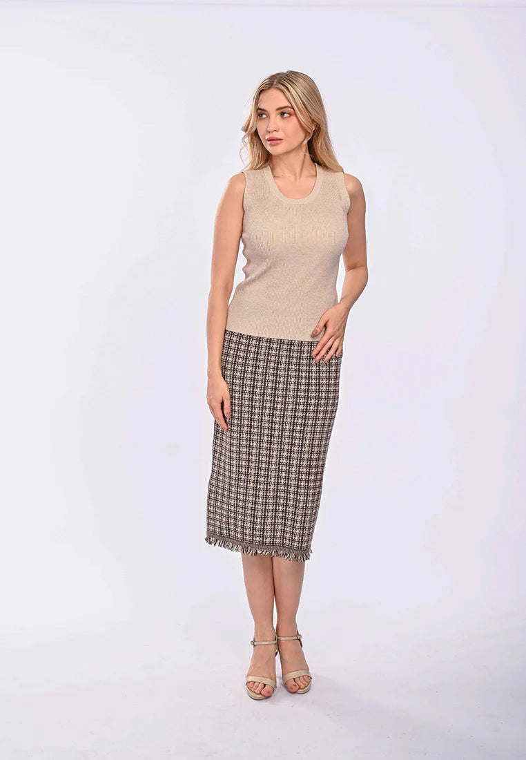 East India Company Arda Machine Knitted Sleeveless Top Raw