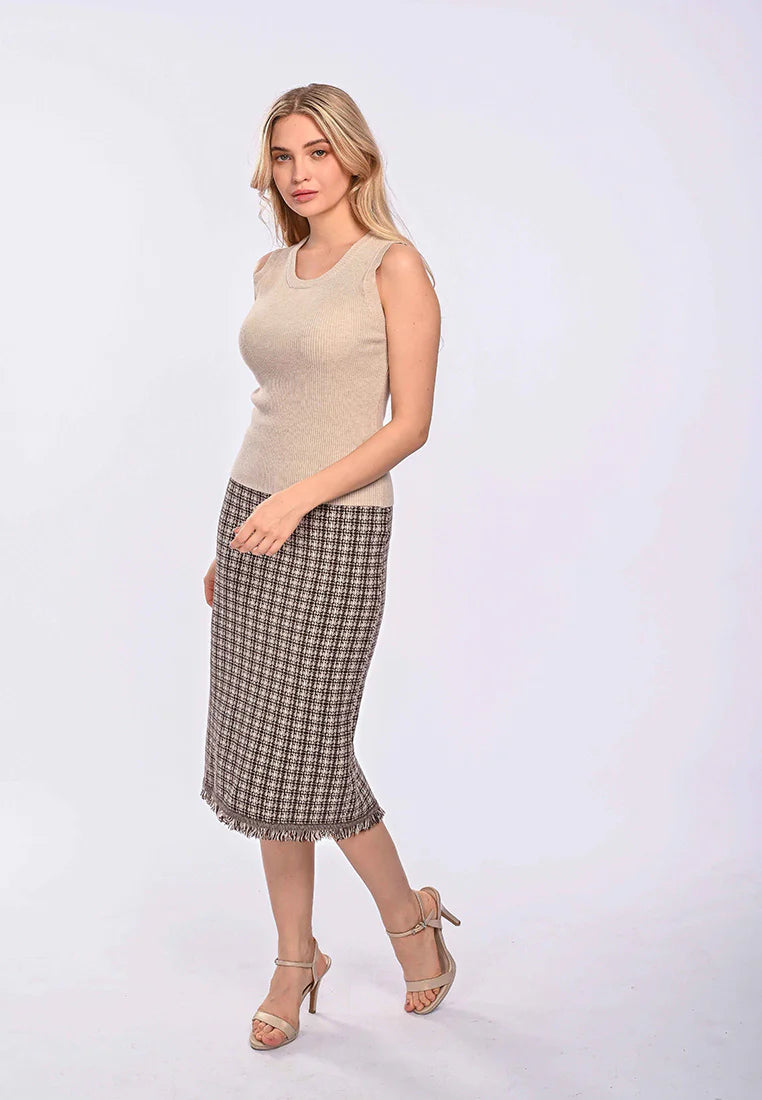 East India Company Arda Machine Knitted Sleeveless Top Raw