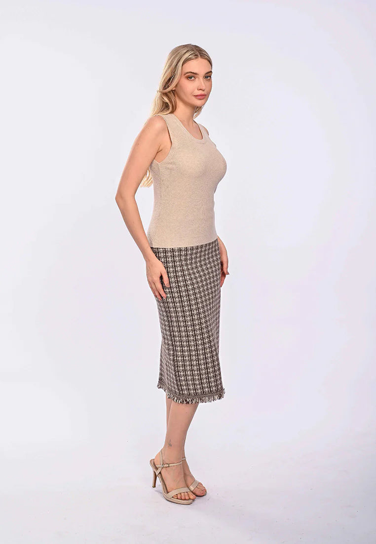 East India Company Arda Machine Knitted Sleeveless Top Raw