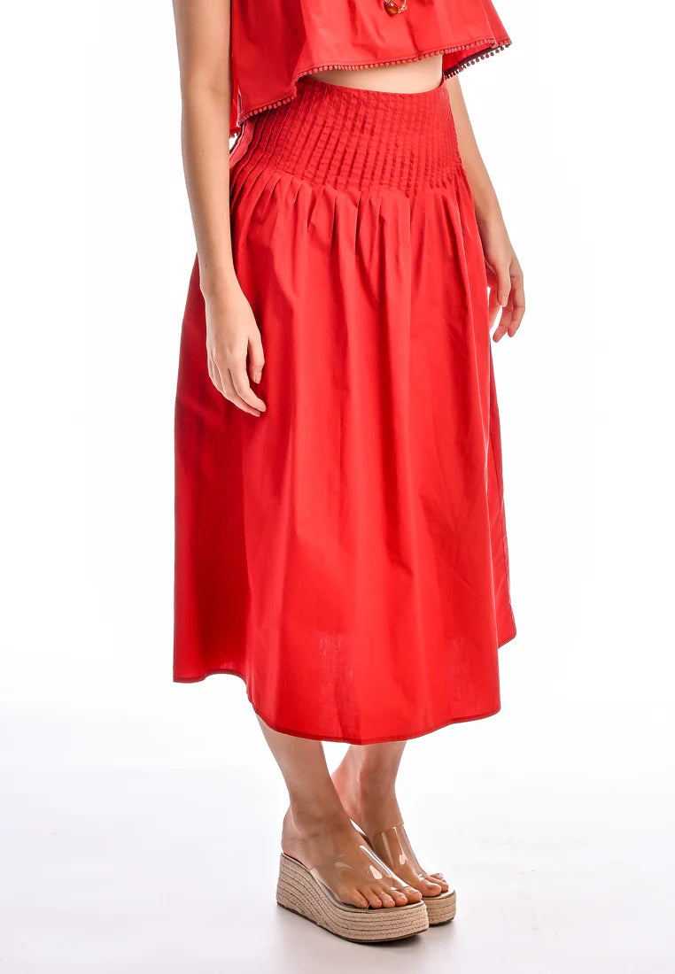 East India Company -Aviva, Pintuck Midi Skirt