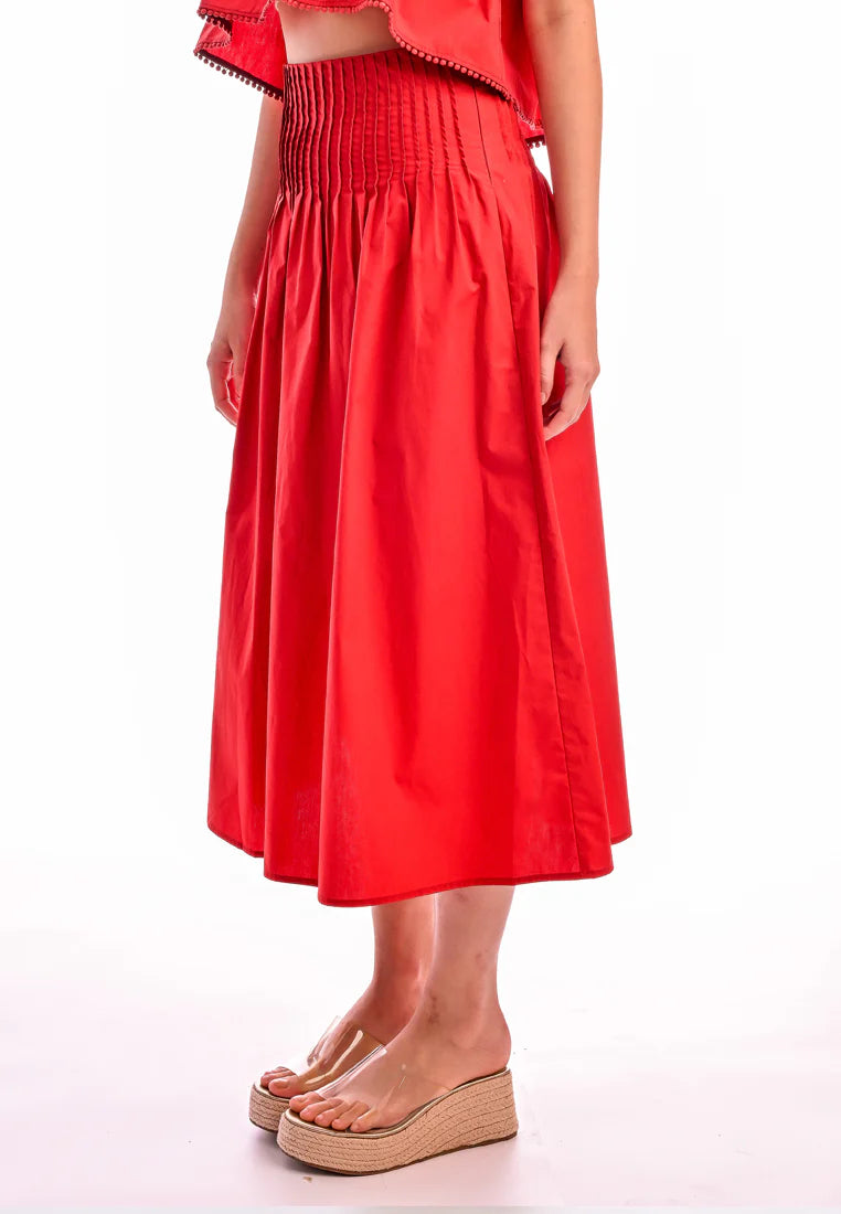 East India Company -Aviva, Pintuck Midi Skirt
