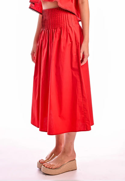 East India Company -Aviva, Pintuck Midi Skirt