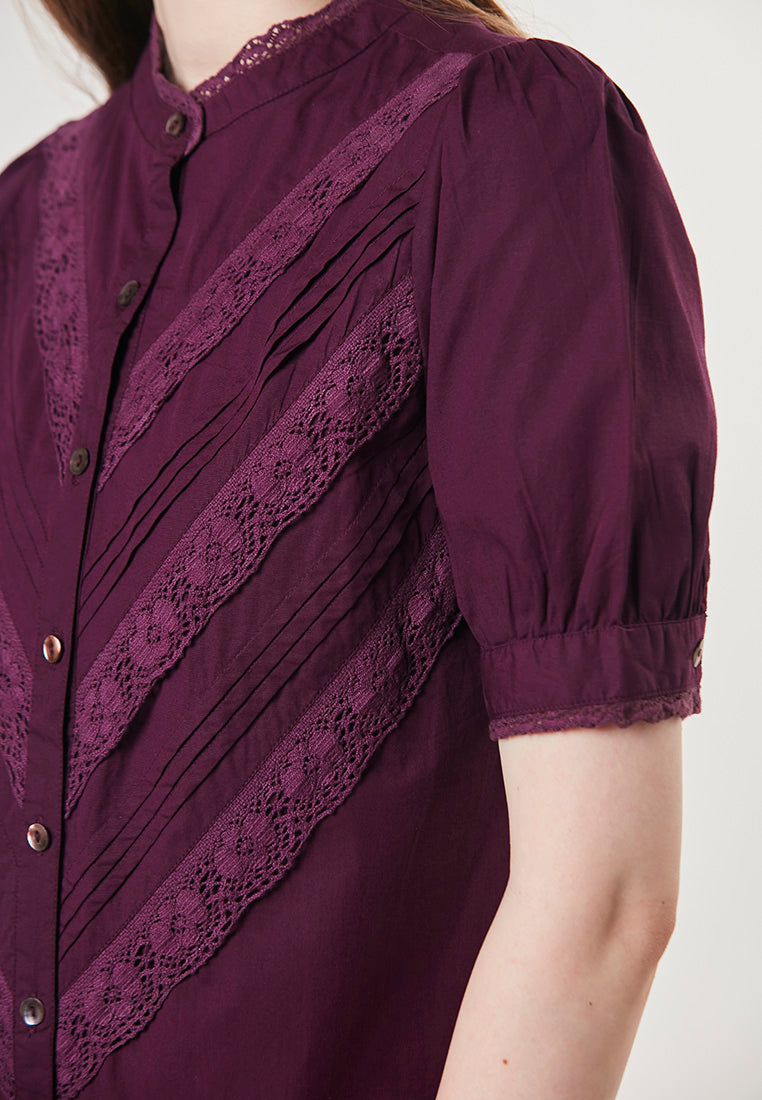 EVIE - Casual Smart Blouse with Pleats and Laces