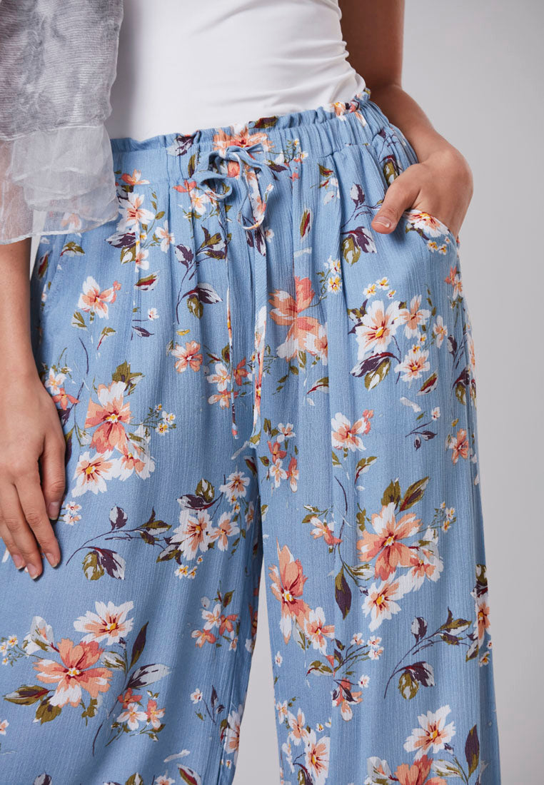 ELLIANA - Rayon Pant Long 2 Front Pockets Wide Leg