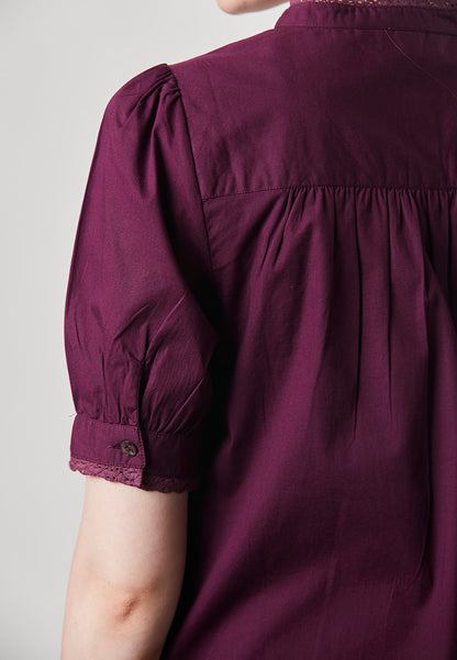EVIE - Casual Smart Blouse with Pleats and Laces