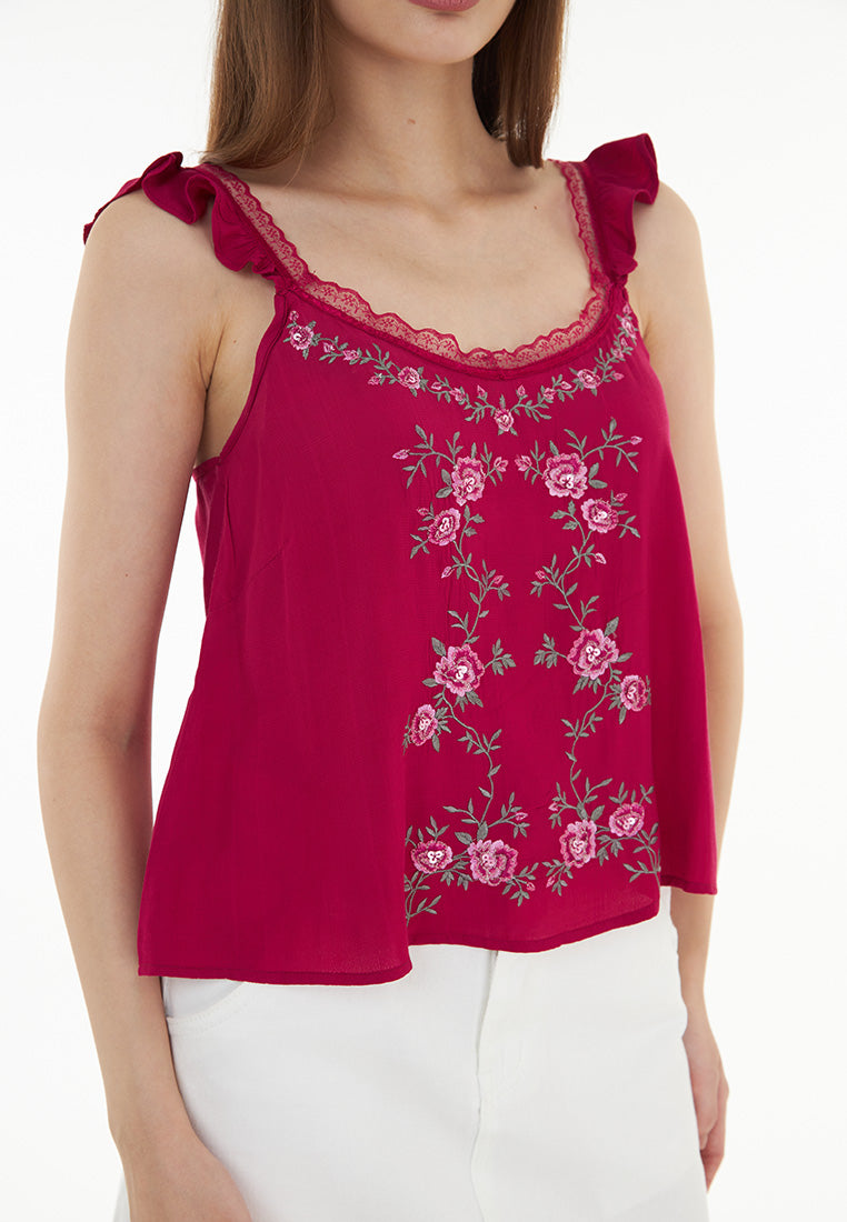 Somerset Bay Annabelle - Frills Spaghetti Top