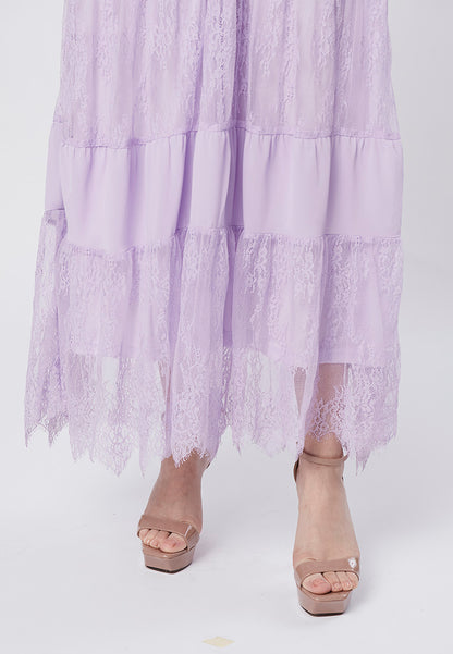 KAYLA - Maxi Chiffon Lace Dress