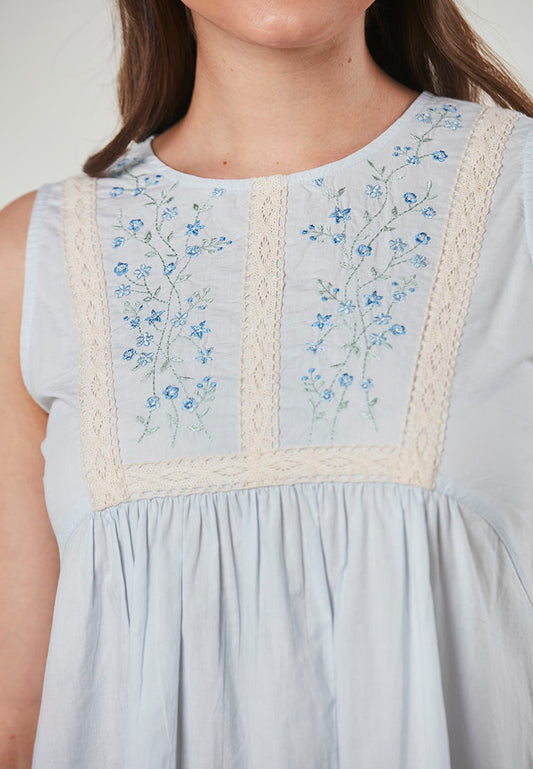 MYLA - Vintage Lace and Embroidered Night Dress