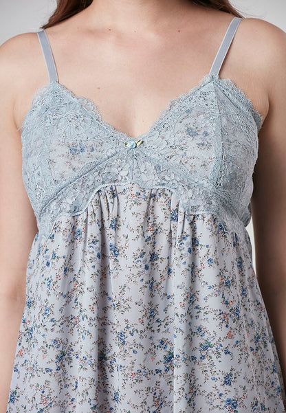 EVANGELINA - Floral Lace Cami Night Dress