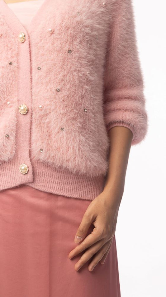Somerset Bay - Jacelyn Faux Fur Cardigan