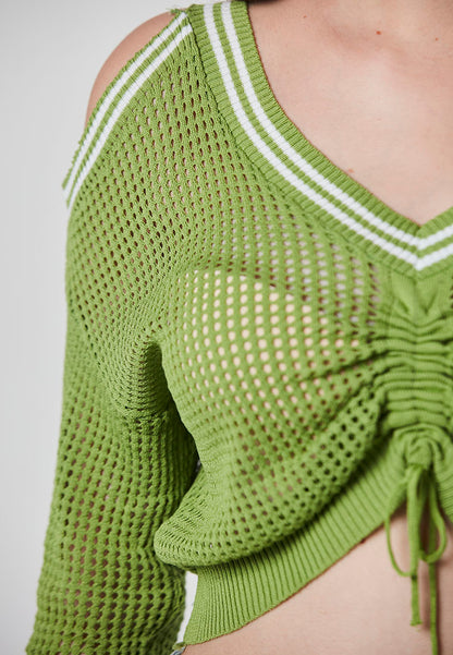 OCTAVIA - Beautiful Cold Shoulder Knit Top