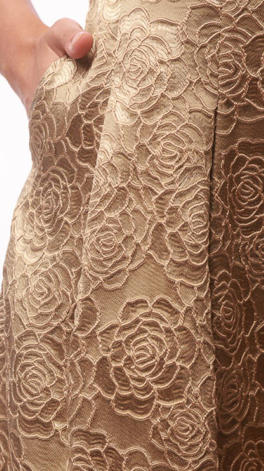 Somerset Bay - LAUREEN Linen Jacquard Midi Dress