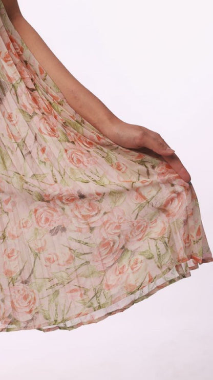 Somerset Bay - ELVYNE Pleated Round Neck Sleeveless Dress