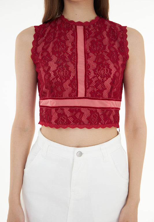 Somerset Bay Phoenix - Lace Crop Top