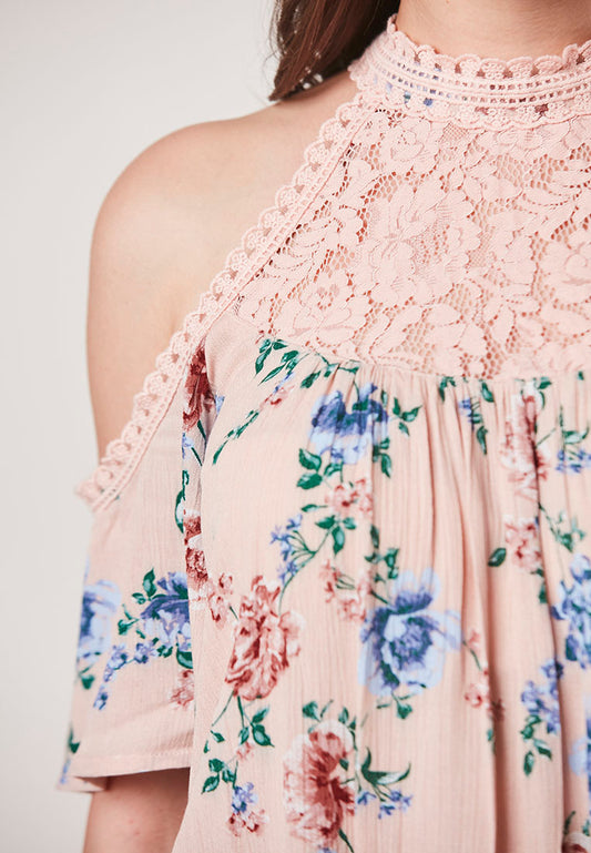 JOURNEE - Halter Floral Top