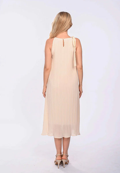 East India Company Dulcie Pleated Spaghetti Long Dress