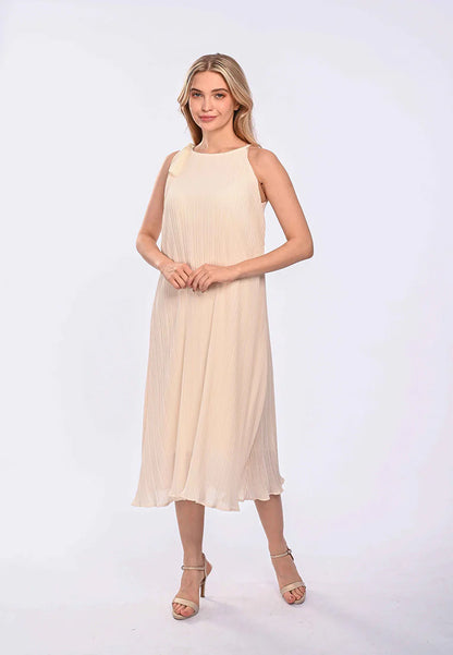 East India Company Dulcie Pleated Spaghetti Long Dress