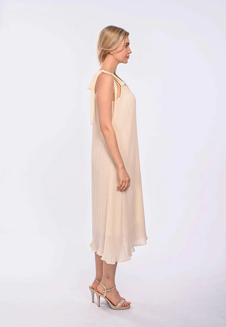 East India Company Dulcie Pleated Spaghetti Long Dress