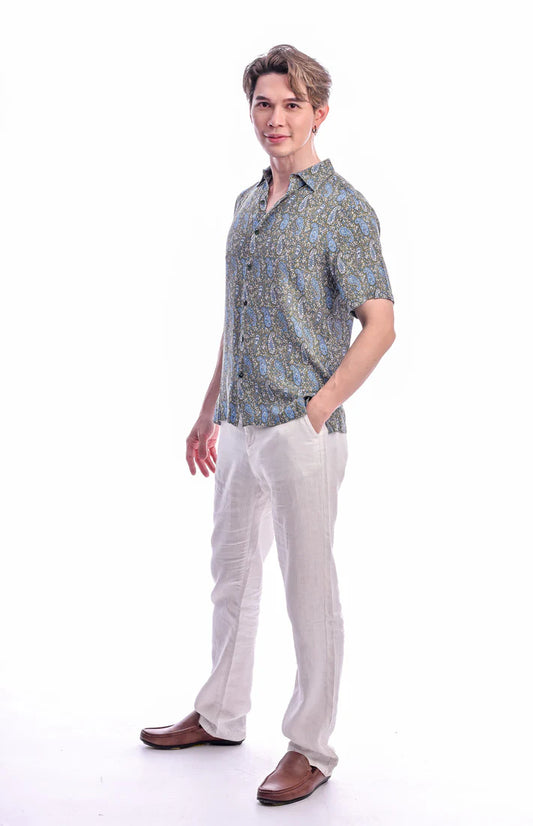 East India Company - Elyas Men Regular Fit Short Sleeve Shirt