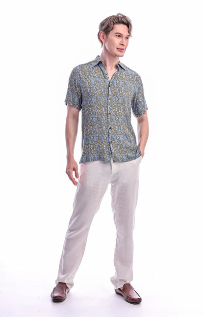 East India Company - Elyas Men Regular Fit Short Sleeve Shirt