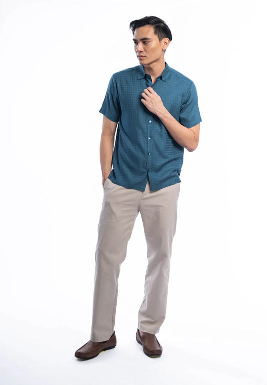 East India Company Faisal Short Sleeve Shirt Blue