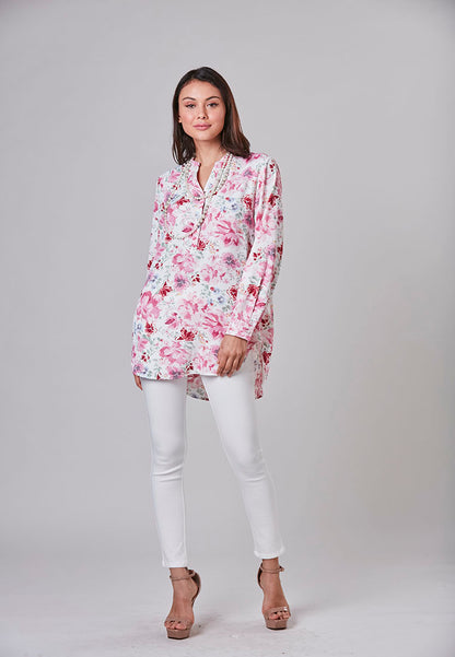 FAITH - Tunic Blouse with Half Placket