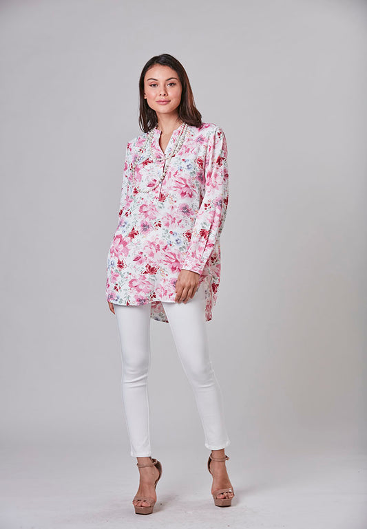 FAITH - Tunic Blouse with Half Placket