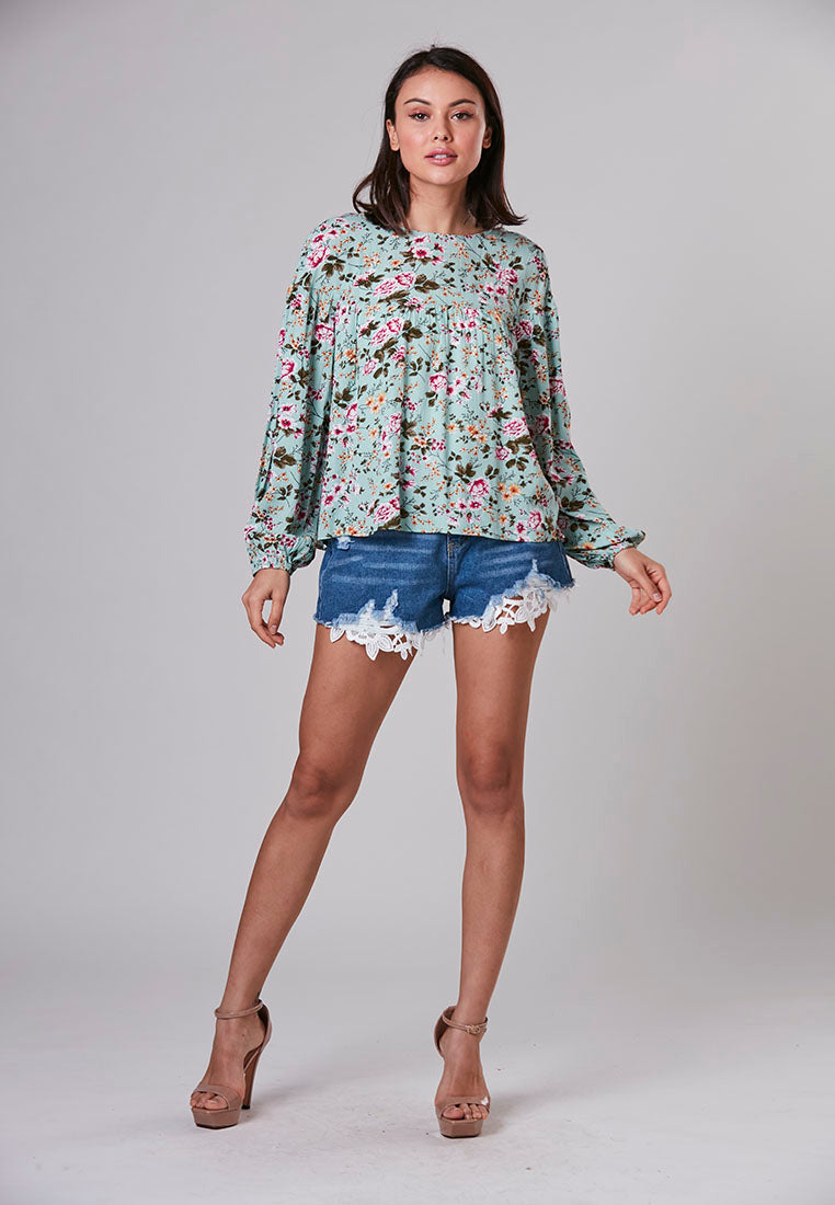 IRIS - Floral Baby Doll Top