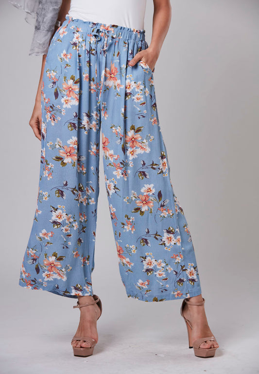 ELLIANA - Rayon Pant Long 2 Front Pockets Wide Leg