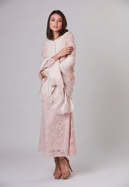 LILIANA - Maxi Dress Lace with Crochet Neckline