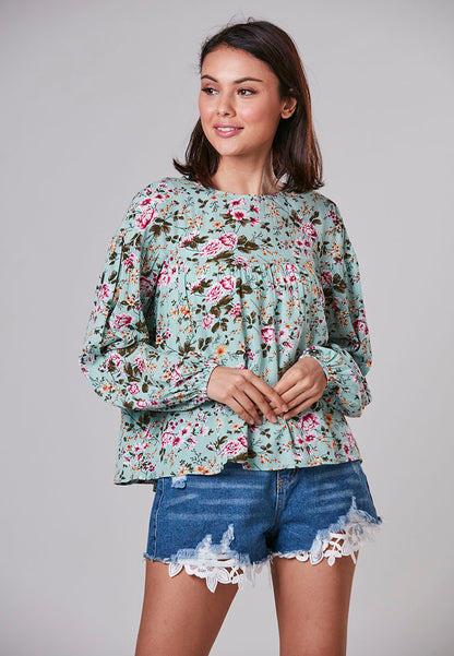 IRIS - Floral Baby Doll Top