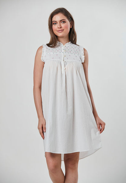 ANA - Night Dress with vintage Lace and Embroidery