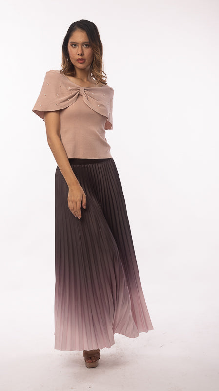 Somerset Bay - ADDISON Machine Knit Pearl Short Sleeve Top