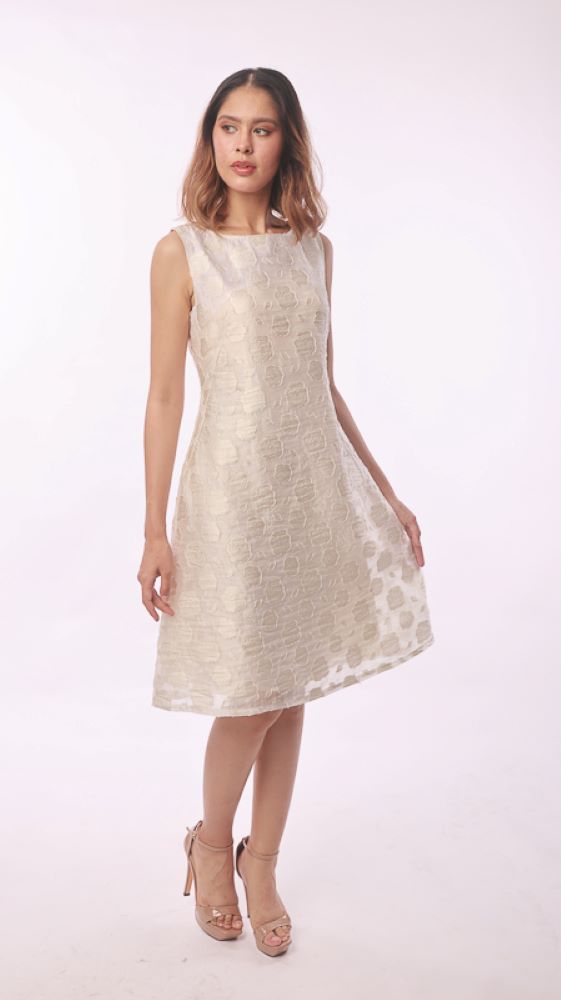 SOMERSET BAY - QUEENIE ORGANZA MIDI FLARE DRESS