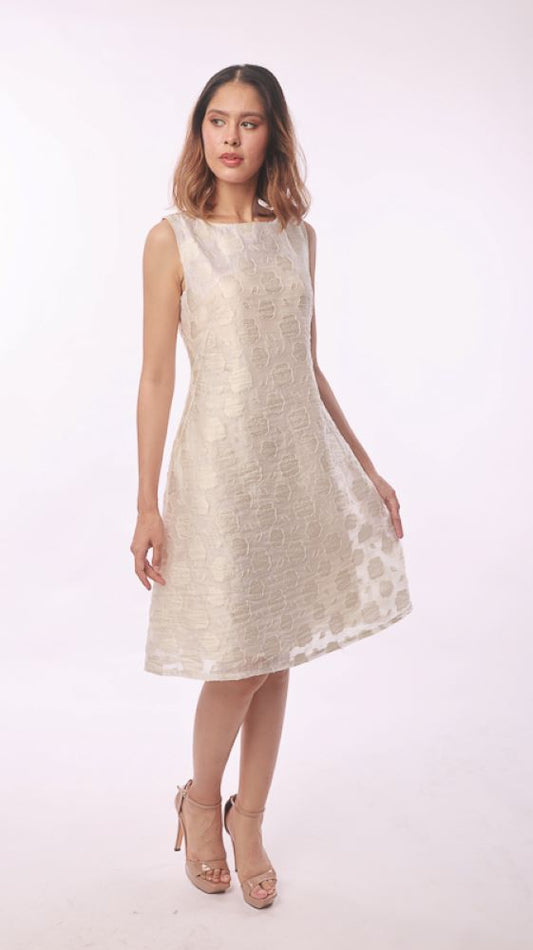 SOMERSET BAY - QUEENIE ORGANZA MIDI FLARE DRESS