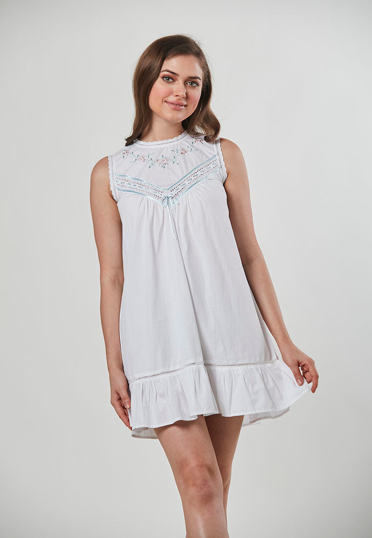 KAIA - Vintage Lace and Embroidery Night Dress