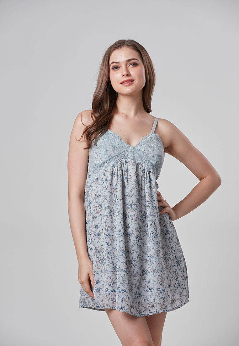 EVANGELINA - Floral Lace Cami Night Dress