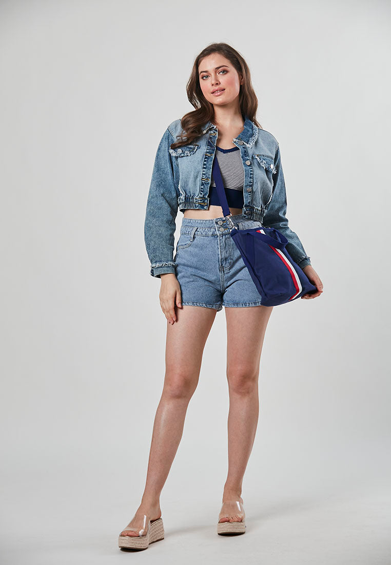 ELISE - Must Have Crop Denim Jacket