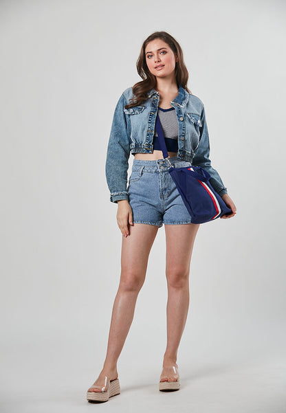 ELISE - Must Have Crop Denim Jacket