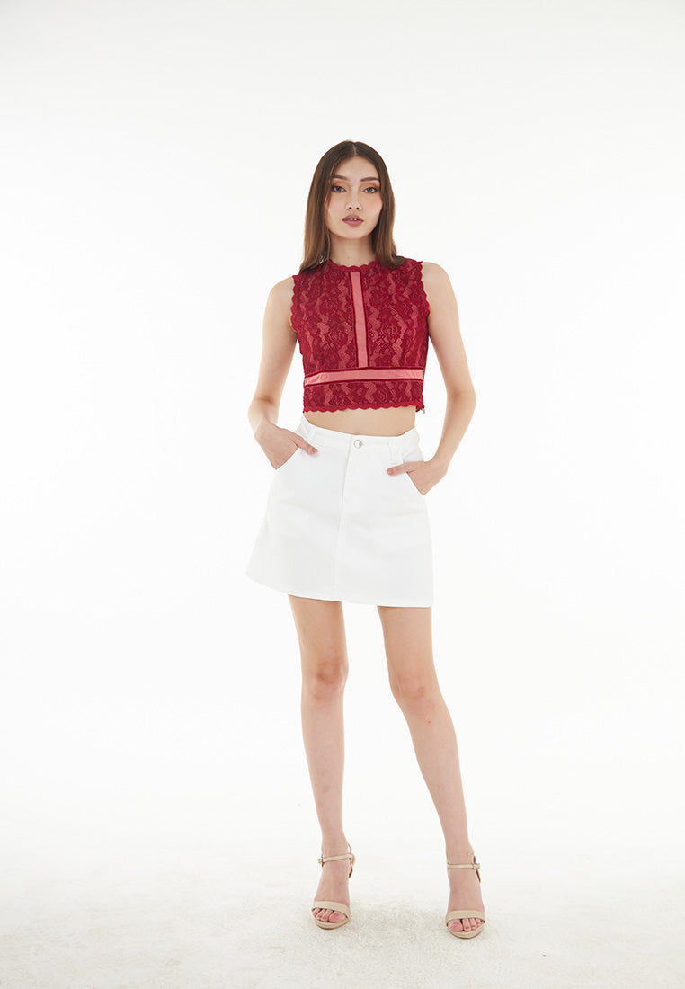 Somerset Bay Phoenix - Lace Crop Top