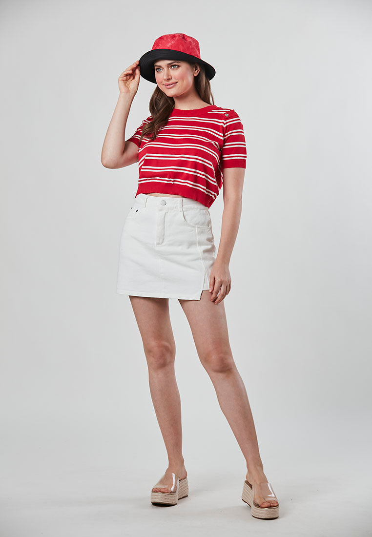 LILAH - Versatile Textured Knit Crop Top