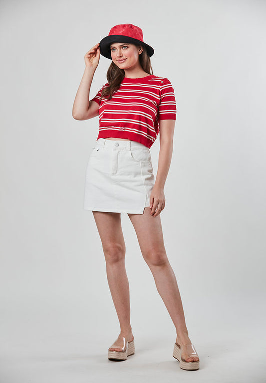 LILAH - Versatile Textured Knit Crop Top