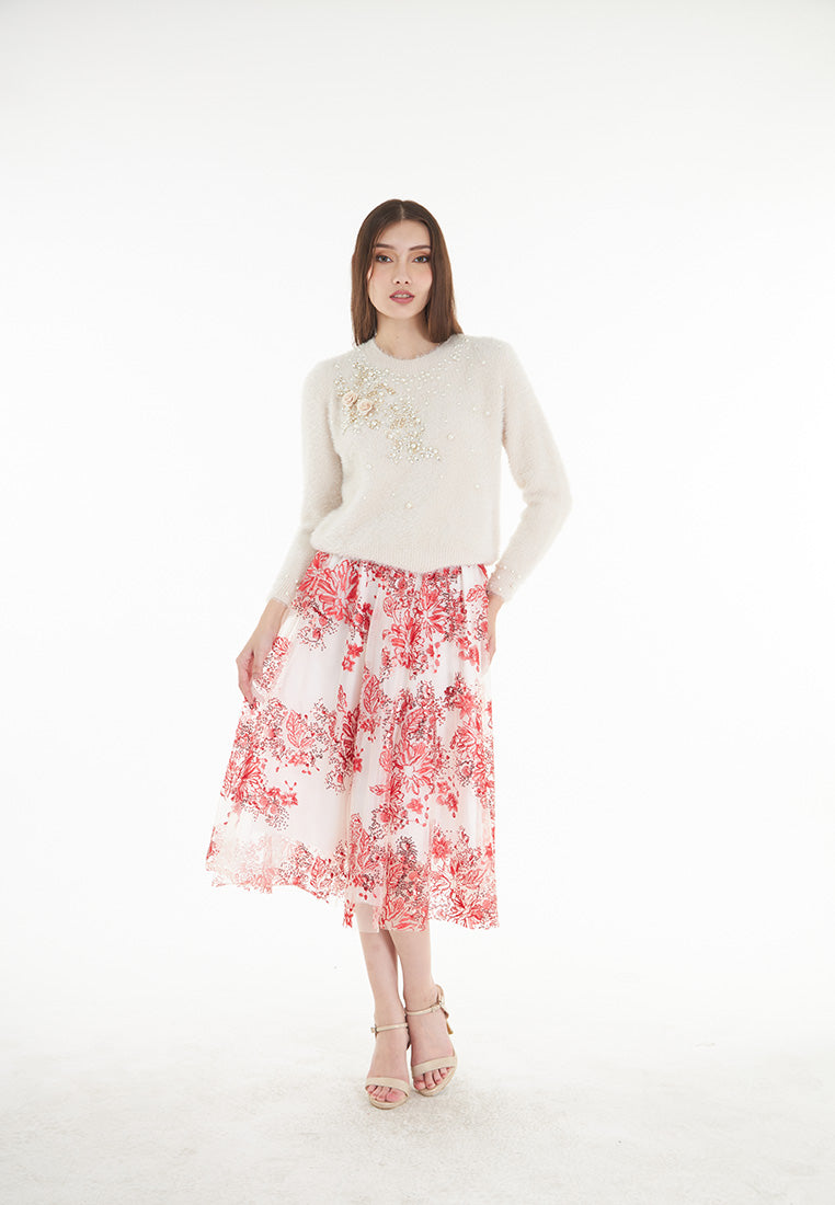 Somerset Bay Laila - Netting Embroidered Sequin Long Skirt