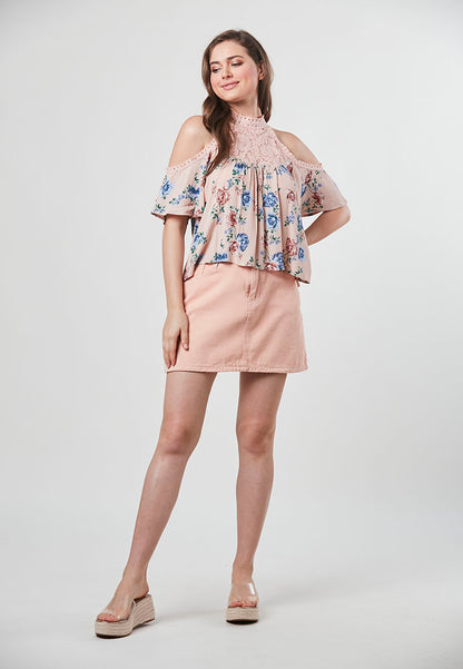 JOURNEE - Halter Floral Top