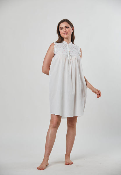 ANA - Night Dress with vintage Lace and Embroidery