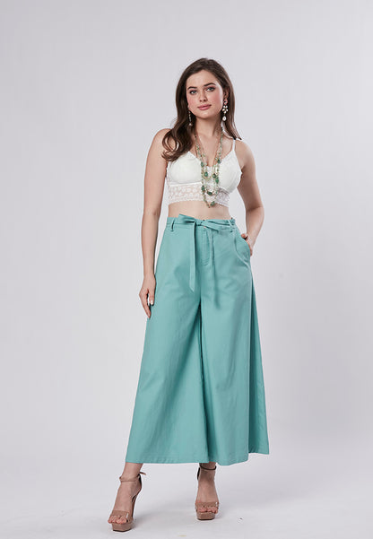 JANE -  Prewash Cotton Linen Palazzo Pant