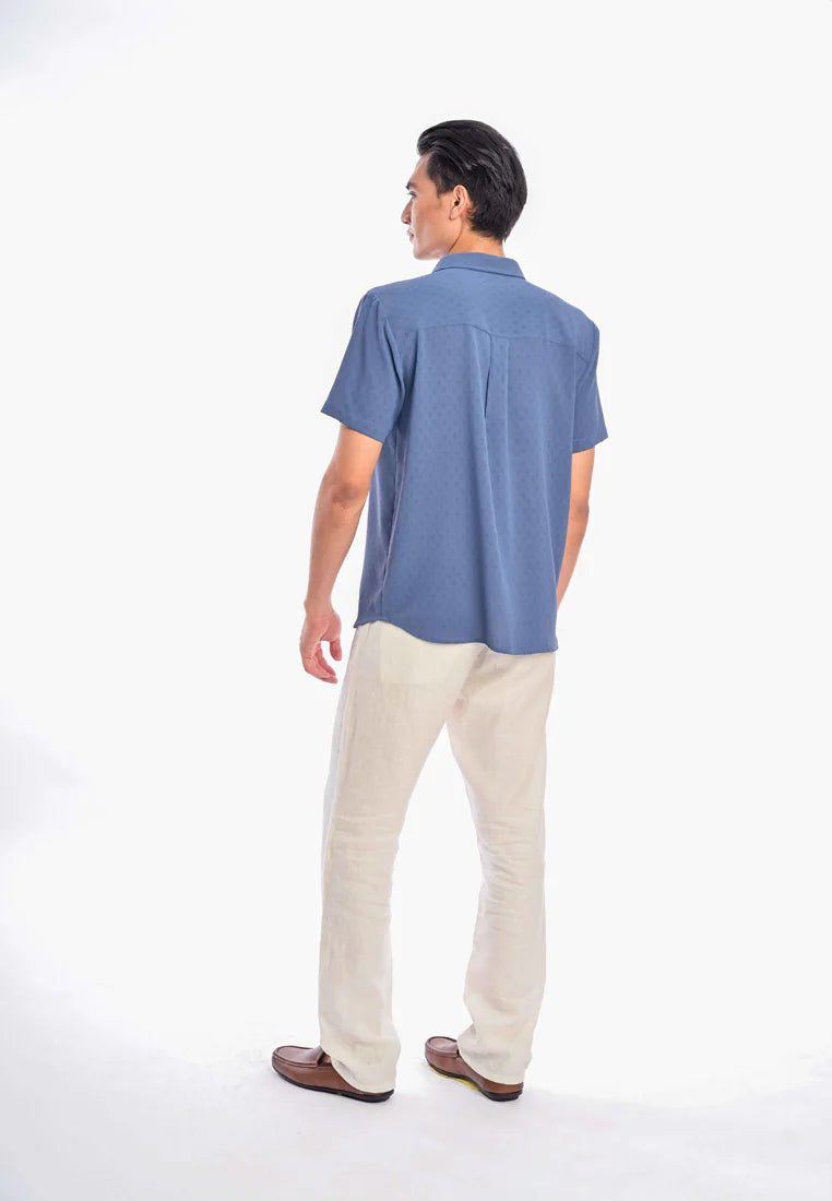 East India Company - Ilyas Men Regular Fit Textured Shirt