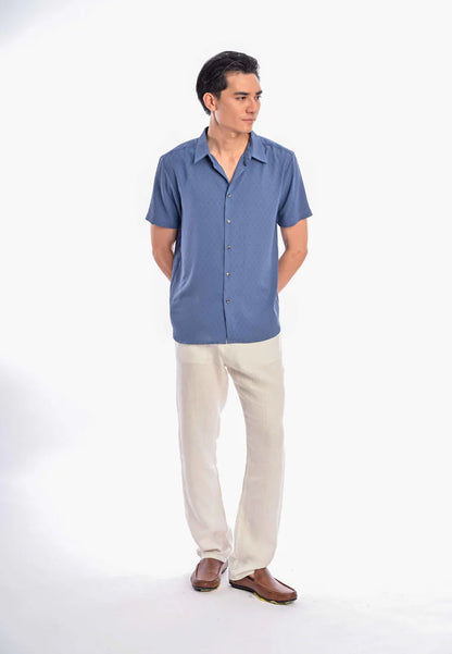 East India Company - Ilyas Men Regular Fit Textured Shirt