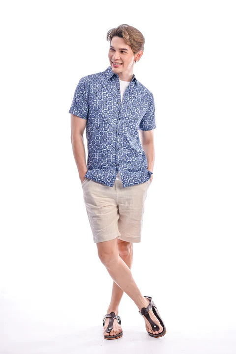 Indie Batik- Imran Slim Fit Short Sleeve Shirt